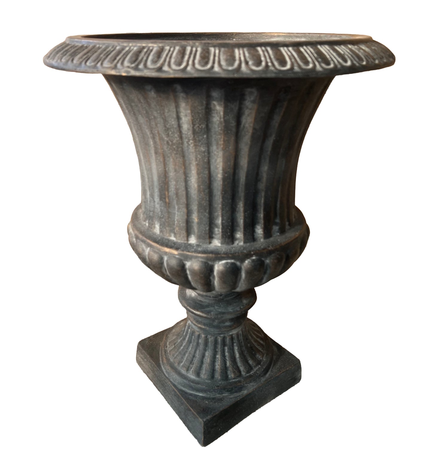 Grand Pot Urne Gris - Pierre Reconstituée - Finition pierre naturelle · 5,4kgs Ø48,5 × H60 cm