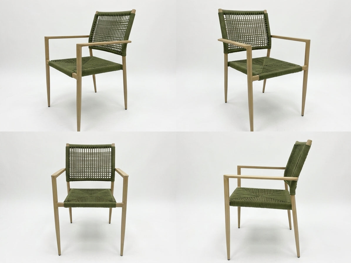 Chaise de Jardin Corde Mistral — Avec Accoudoirs