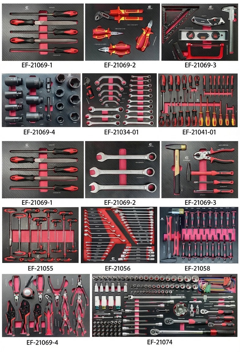 Servante d'atelier EVERFORCE — 12 tiroirs · 293 outils · Certifiée TÜV SÜD