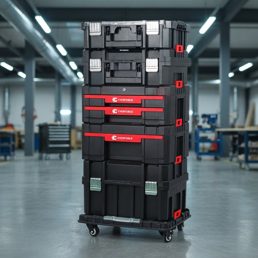 Système modulaire 5 caisses sur chariot, L445*D320*H1500mm-charge totale 200 kg
