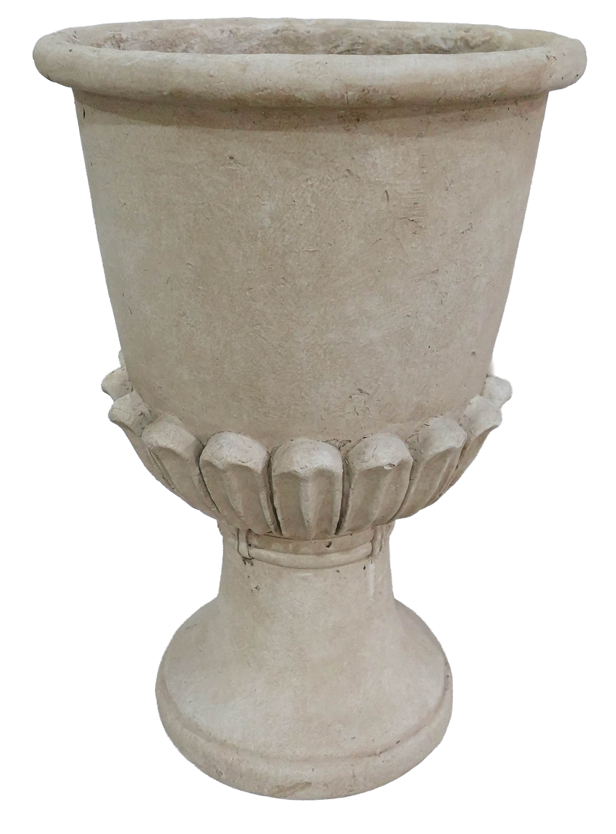 Vasque de Jardin à Collerette en Pierre Reconstituée, 33,6 x H51 cm