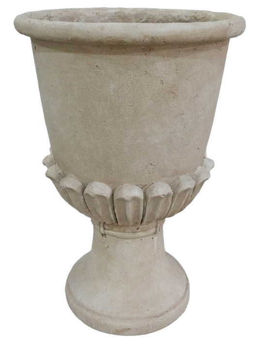 Vasque de Jardin à Collerette en Pierre Reconstituée, 33,6 x H51 cm