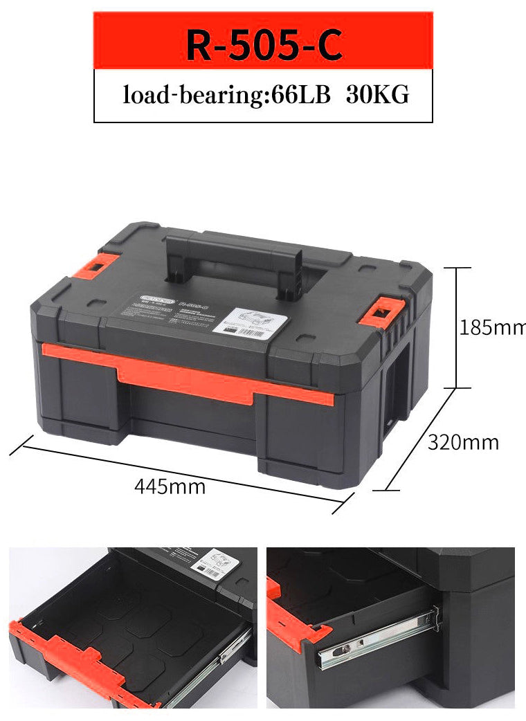 Système modulaire 5 caisses sur chariot, L445*D320*H1500mm-charge totale 200 kg