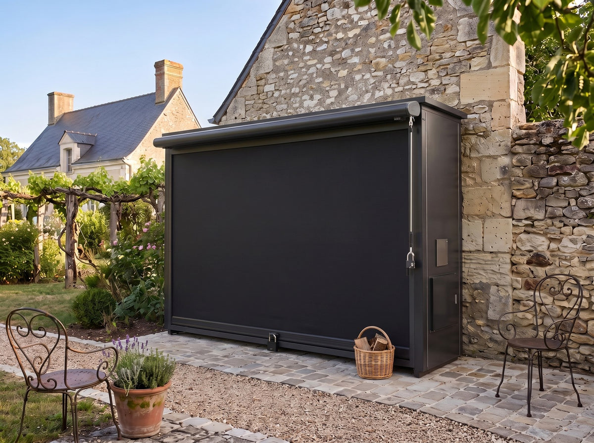 Cuisine extérieure barbecue FRS-D-100R, volet roulant