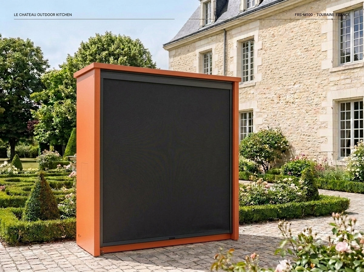 Cuisine extérieure barbecue FRS-S-100R, volet roulant