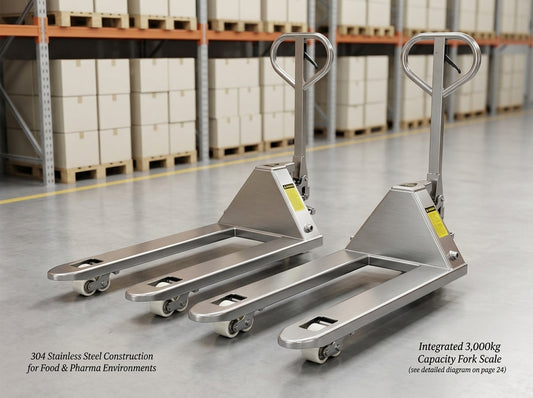 Transpalette inox agroalimentaire résistant corrosion DDP France