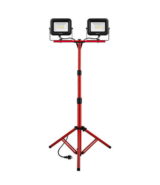 Lampe de Chantier LED Double 2x50W sur Trépied Télescopique