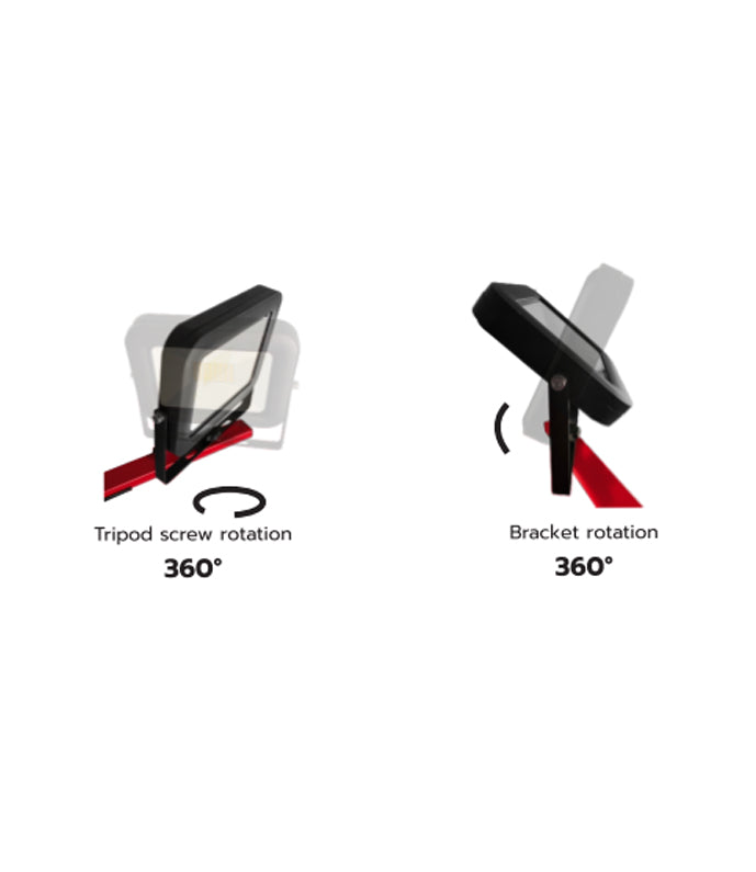 Lampe de Chantier LED 50W Portable, IP65, Pliable
