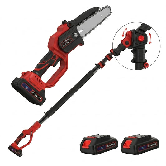 Mini Tronçonneuse Sans Fil 8 pouces · Extension · 2 Batteries 21V · Livraison DDP France