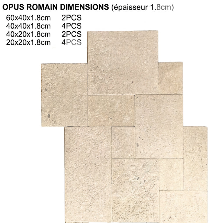 Dallage Calcaire Doré — Opus Romain