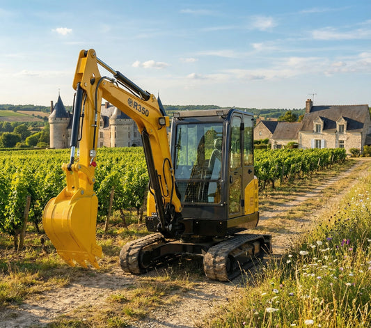 Mini Pelle Hydraulique R350 — Moteur Kubota · Euro 5 · CE
