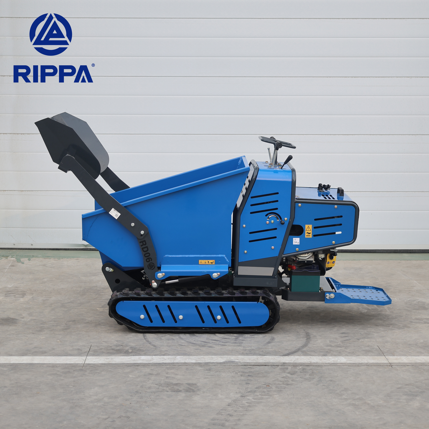Dumper RIPPA RD06, mini-transporteur chenillé, benne 350kg DDP France