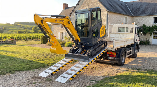 Rails de chargement aluminium 5 tonnes en situation