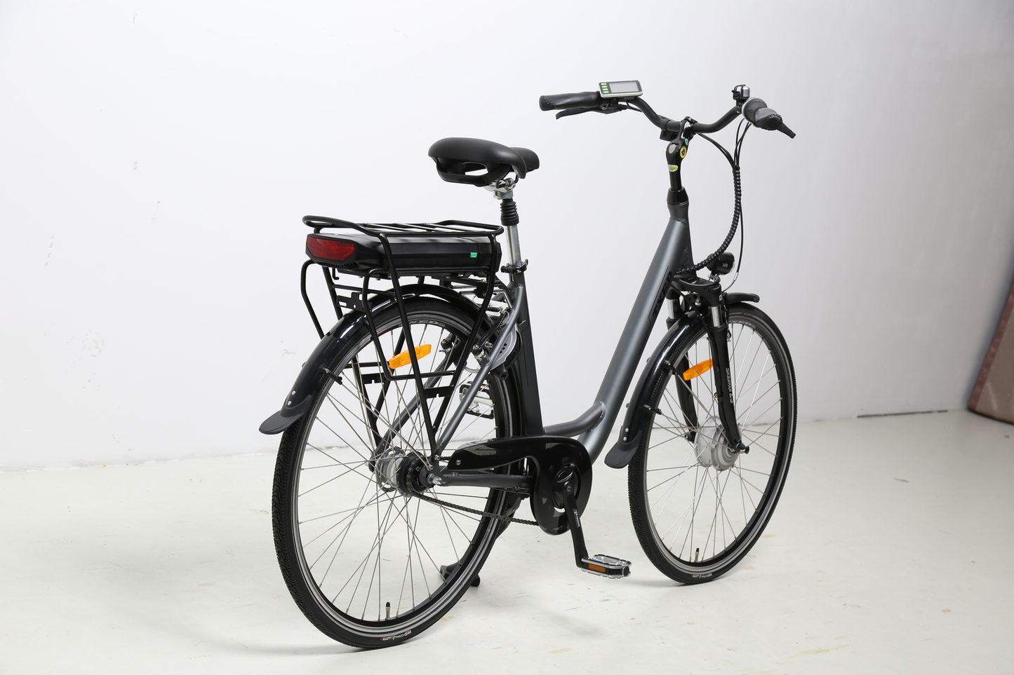 Vélo électrique femme E-times City 8600HT-R cadre bas